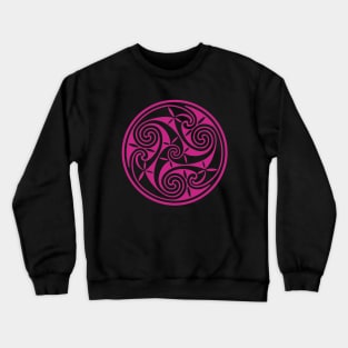 Celtic Spiral 2- Pink Crewneck Sweatshirt